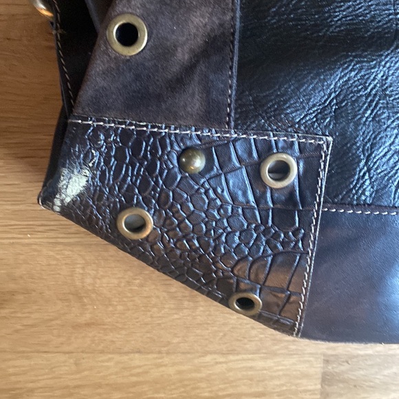 AQUA MADONNA South African SPRINGBOK FUR WITH LEATHER TRIM PURSE BAG - Picture 4 of 12